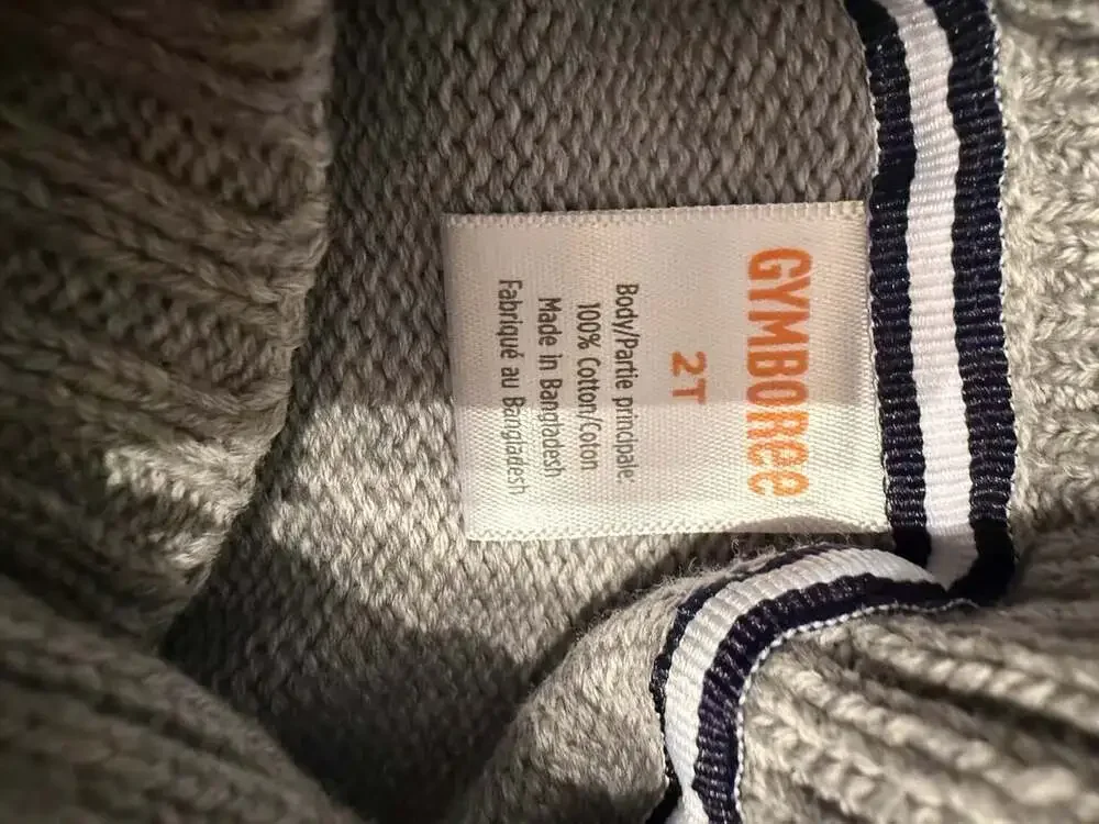Gymboree Gray Cable Knit Turtleneck Cotton Sweater Size 2T boys NWOT